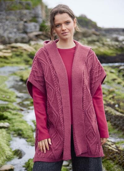 Caragh Hooded Aran Poncho